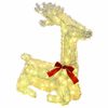 vidaXL Reno Navide&ntilde;o 3D LOVIISA 140 LED Blanco C&aacute;lido 55 x 22 x 63 cm