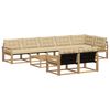 vidaXL Conjunto de sof&aacute;s de exterior 9 uds. y Beige