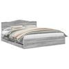 vidaXL Estructura de cama Gris Sonoma 200 x 200 cm Madera Ingenieril