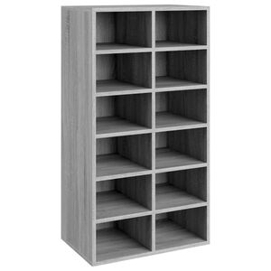 vidaXL Mueble zapatero madera contrachapada gris Sonoma 54x34x100,5 cm