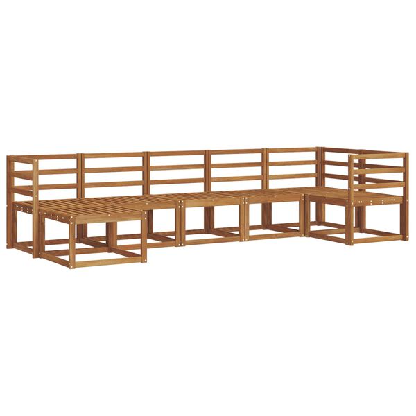 vidaXL Conjunto de sof&aacute;s de exterior 7 pcs Natural