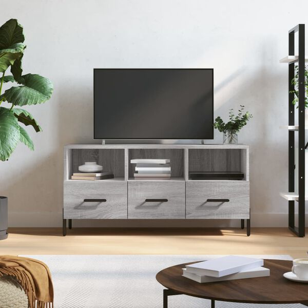 vidaXL Mueble de TV madera de ingenier&iacute;a gris Sonoma 102x36x50 cm