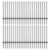 vidaXL Poste de Valla 44 pcs Gris 120 cm Acero
