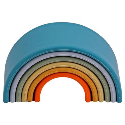 dëna Juego de juguetes de silicona arco iris Nature 6 piezas