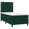 vidaXL Cama box spring con colch&oacute;n terciopelo verde oscuro 90x200 cm