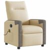 vidaXL Sill&oacute;n de masaje reclinable de tela crema