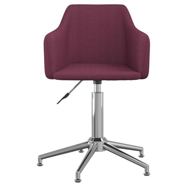 vidaXL Silla de comedor giratoria tela morada