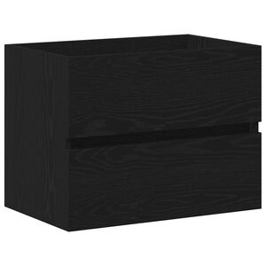 vidaXL Gabinete de Lavabo para Ba&ntilde;o Roble Negro 60 x 38,5 x 45 cm