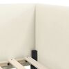 vidaXL Estructura de cama en esquina Crema 90 cm x 190 cm Terciopelo