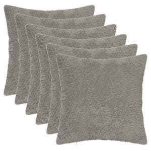 vidaXL Funda de almohada 6 uds. HEERLEN Gris Claro 30 x 30 cm