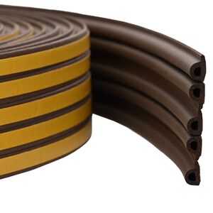 vidaXL Sello de ventana autoadhesivo Marr&oacute;n 9 x 6 mm 12 m Espuma EPDM