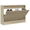 vidaXL Zapatero de madera de ingenier&iacute;a roble Sonoma 80x21x57 cm