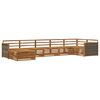 vidaXL Conjunto de sof&aacute;s de exterior 7 uds. Natural