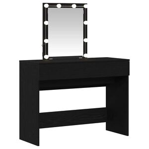 vidaXL Mesa Tocador Roble Negro 100 x 40 x 130 cm Madera de ingenier&iacute;a