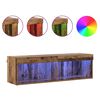 vidaXL Conjunto de mueble de TV con LED Madera Vieja 100 x 30 x 30 cm