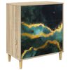 vidaXL Cajonera WIJHE Impresi&oacute;n de m&aacute;rmol teal 66 x 36,5 x 75 cm