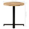vidaXL Mesa de bistró redonda madera de mango rugosa Ø70x75 cm