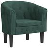 vidaXL Sill&oacute;n de terciopelo verde oscuro