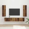 vidaXL Conjunto de mueble de TV Montaje en la pared 3 pcs Madera vieja