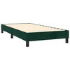 vidaXL Cama box spring colch&oacute;n y LED terciopelo verde oscuro 90x200 cm