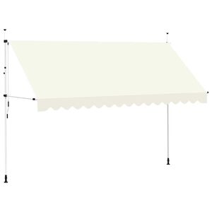 vidaXL Toldo retr&aacute;ctil de operaci&oacute;n manual 400 cm crema