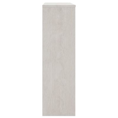 vidaXL Aparador superior HAMAR madera maciza pino blanco 90x30x100 cm