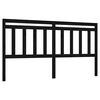 vidaXL Cabecero de cama madera maciza de pino negro 206x4x100 cm