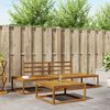 vidaXL Conjunto de sof&aacute;s de exterior 3 Pieza Natural