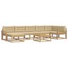 vidaXL Conjunto de sof&aacute;s de exterior 8 uds. y Beige
