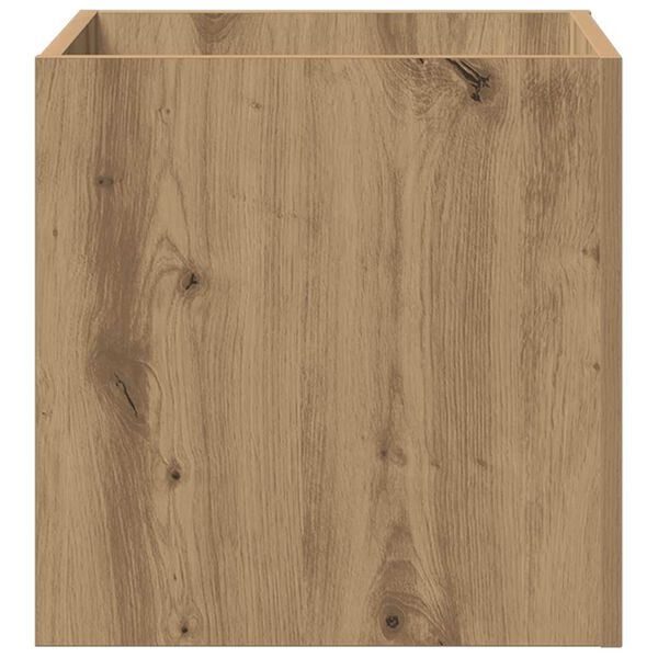 vidaXL Jardinera de madera contrachapada roble artesanal 40x40x40 cm