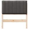 vidaXL Cabecero tapizado con cabecera Marr&oacute;n y gris oscuro 80 cm