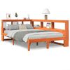 vidaXL Cama con estanter&iacute;a sin colch&oacute;n madera maciza marr&oacute;n 120x200cm