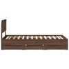 vidaXL Estructura de cama con cabecera Roble marr&oacute;n 75 x 190 cm