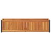 vidaXL Jardinera de madera maciza de acacia y acero 110x30x27,5 cm