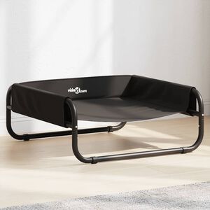 vidaXL Cama elevada para perros tela oxford y acero gris antracita