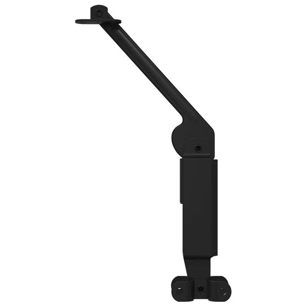 vidaXL Bisagra de soporte para tapa 2 pcs Negro 192 x 32 x 50 mm Acero