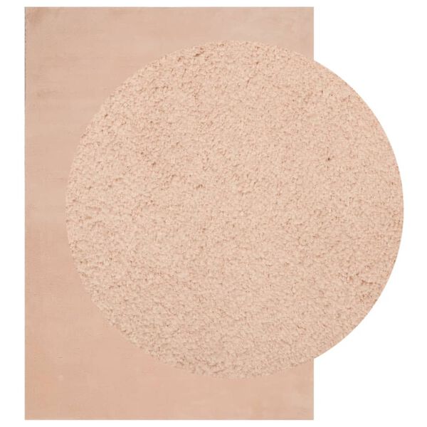 vidaXL Alfombra de pelo corto suave lavable HUARTE rosado 160x230 cm