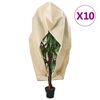 vidaXL Cubiertas para plantas con cremallera 10 uds 70 g/m&sup2; 2,36x2 m