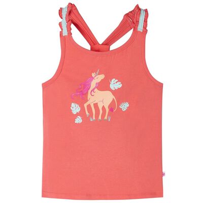 Camiseta de tirantes infantil color coral 92