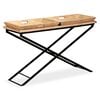 vidaXL Mesa consola de madera de mango maciza 130x40x80 cm