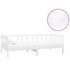 vidaXL Sof&aacute; cama con colch&oacute;n madera de pino maciza blanco 90x200 cm