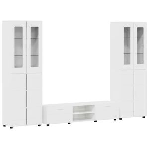 vidaXL Conjunto de mueble de TV con caj&oacute;n FLORIN 3 pcs brillante
