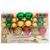 vidaXL Juego de bolas Navidad 112 pzas poliestireno rojo/verde/dorado