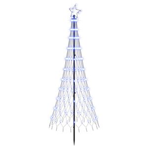 vidaXL &Aacute;rbol de Navidad LED 180 cm 230 LED Azul Hierro Negro