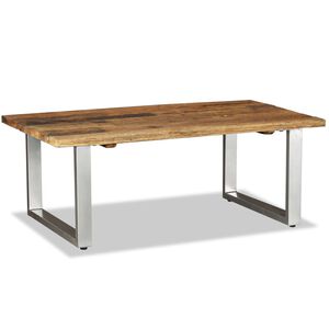 vidaXL Mesa de centro madera maciza reciclada 100x60x38 cm