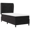 vidaXL Cama tipo Box Spring con colch&oacute;n Negro 190 x 90 cm Poli&eacute;ster
