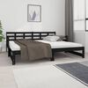 vidaXL Sof&aacute; cama extra&iacute;ble sin colch&oacute;n negro 2x(90x190) cm