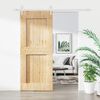 vidaXL Puerta corredera con herrajes madera maciza de pino 85x210 cm
