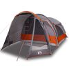 vidaXL Tienda de campa&ntilde;a familiar para 6 personas impermeable gris