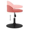 vidaXL Sillas de comedor giratorias 2 unidades terciopelo rosa